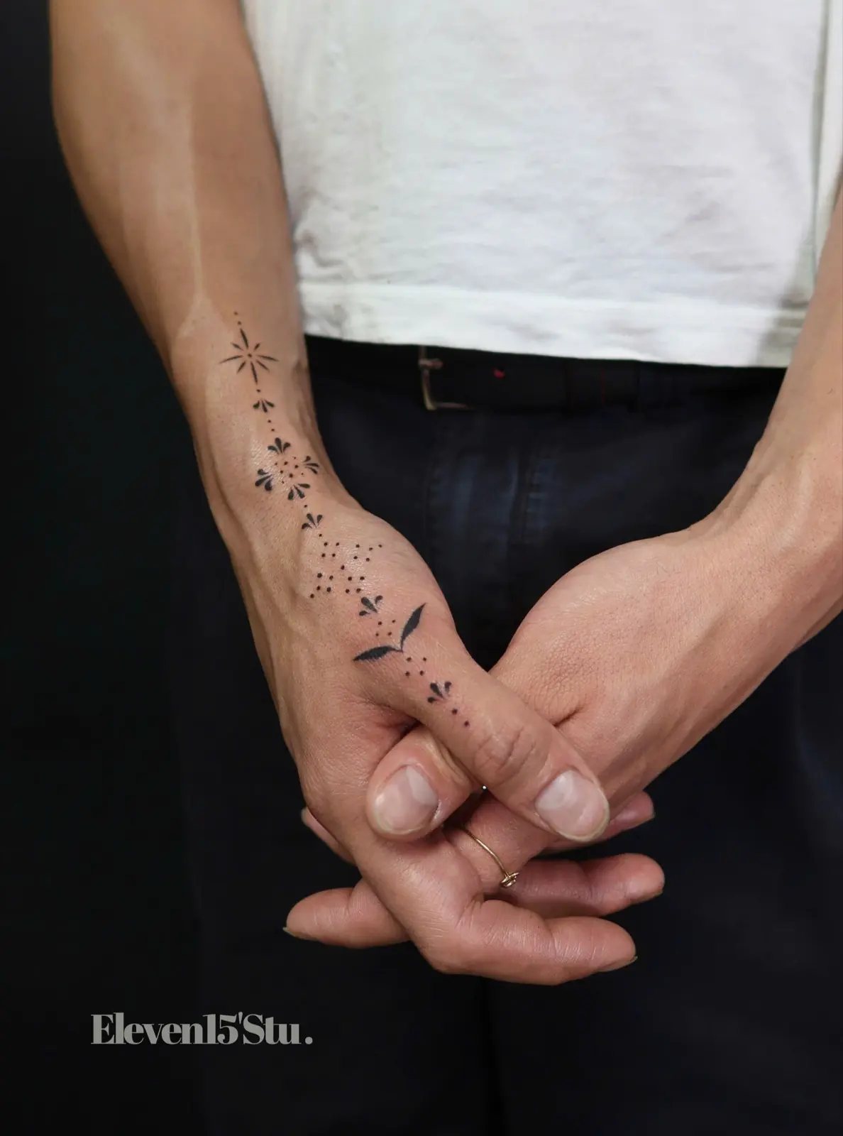 Constellation hand: Fine line tattoo by Eleven15'Stu, Da Nang