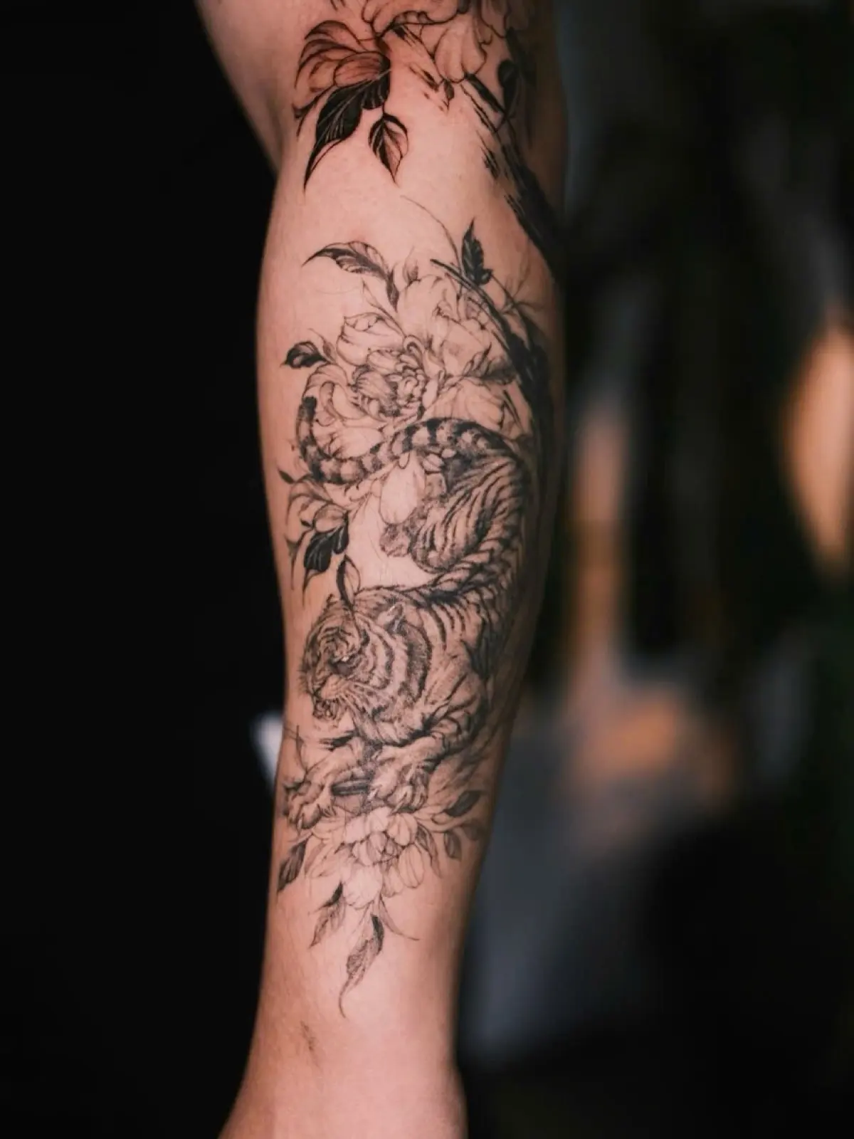 Night garden tattoo by Eleven15'Stu, Da Nang