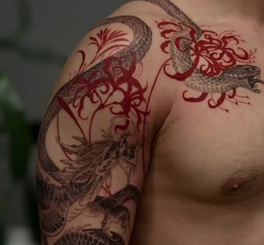 Red dragon tattoo by Eleven15'Stu, Da Nang