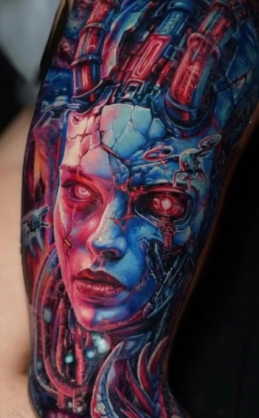 Cyber muse tattoo by Eleven15'Stu, Da Nang
